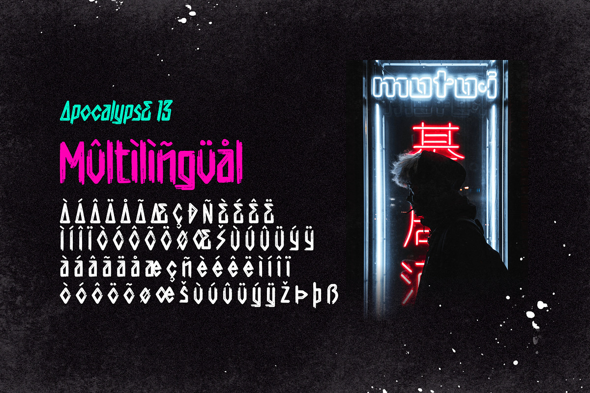 Apocalypse 13 - Cyberpunk Type, a Symbol Font by ikiiko (Photo 7 of 7)