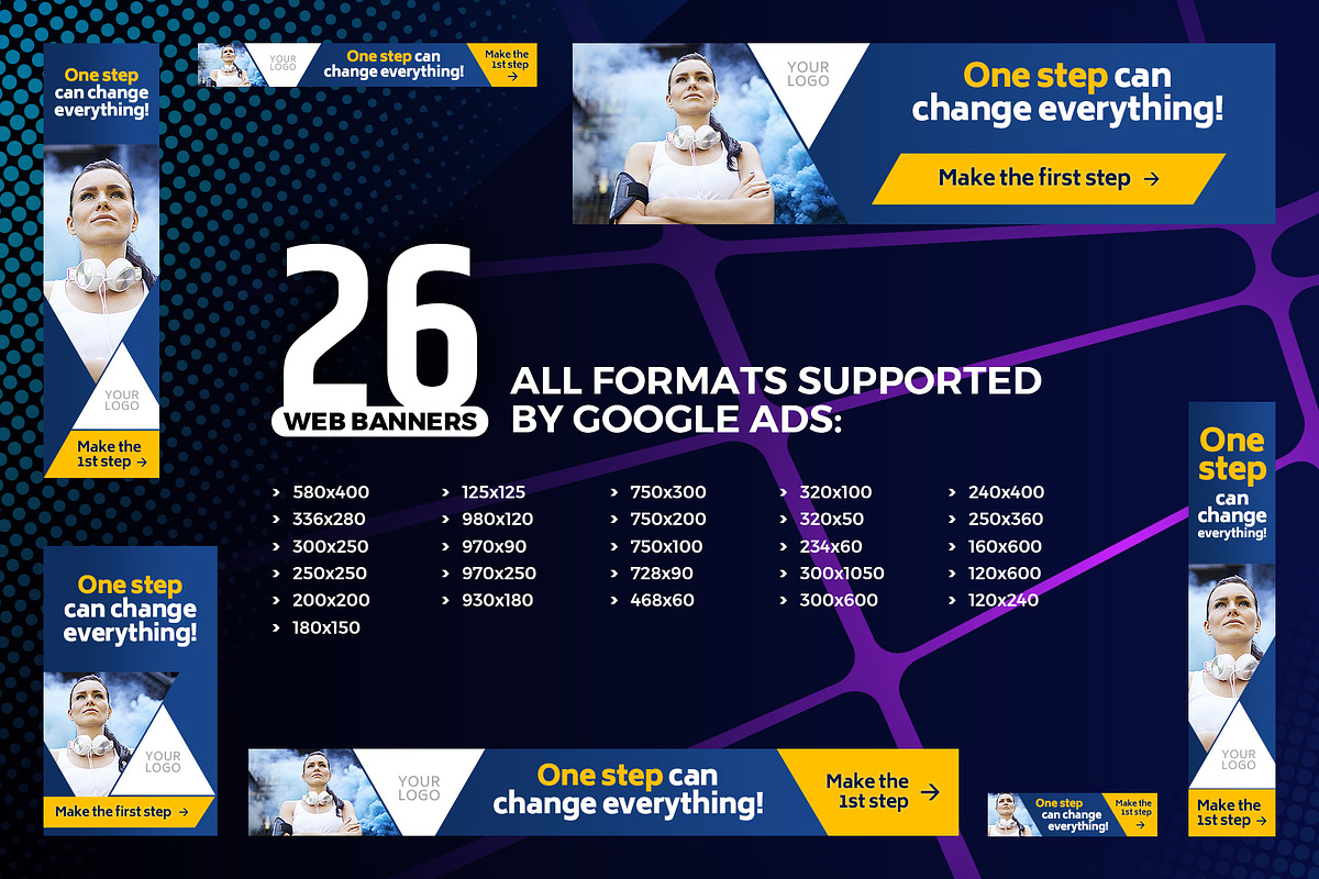 26 Web Banners for Google Ads, a Templates & Theme by Better Be a Designer (Photo 2 of 6)