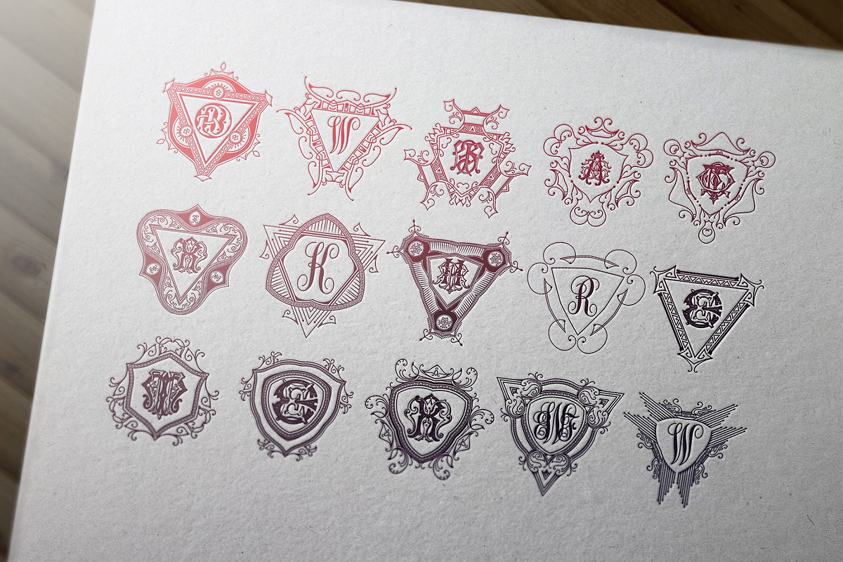 Elegant Monogram Frames VOL.1, a Branding & Logo Template by Ravi Rajcoomar
