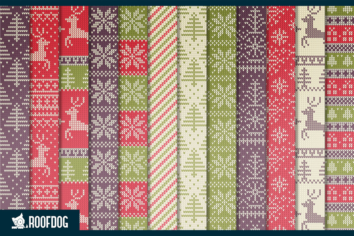 Ugly Christmas sweater, a Pattern Graphic by Roofdog Design