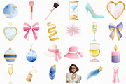 Midnight New Year Magic Watercolor C, an Illustration by Libby Wishes (Thumbnail 5 of 7)
