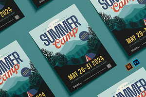 Summer Camp Flyer, a Flyer Template by FathurFateh
