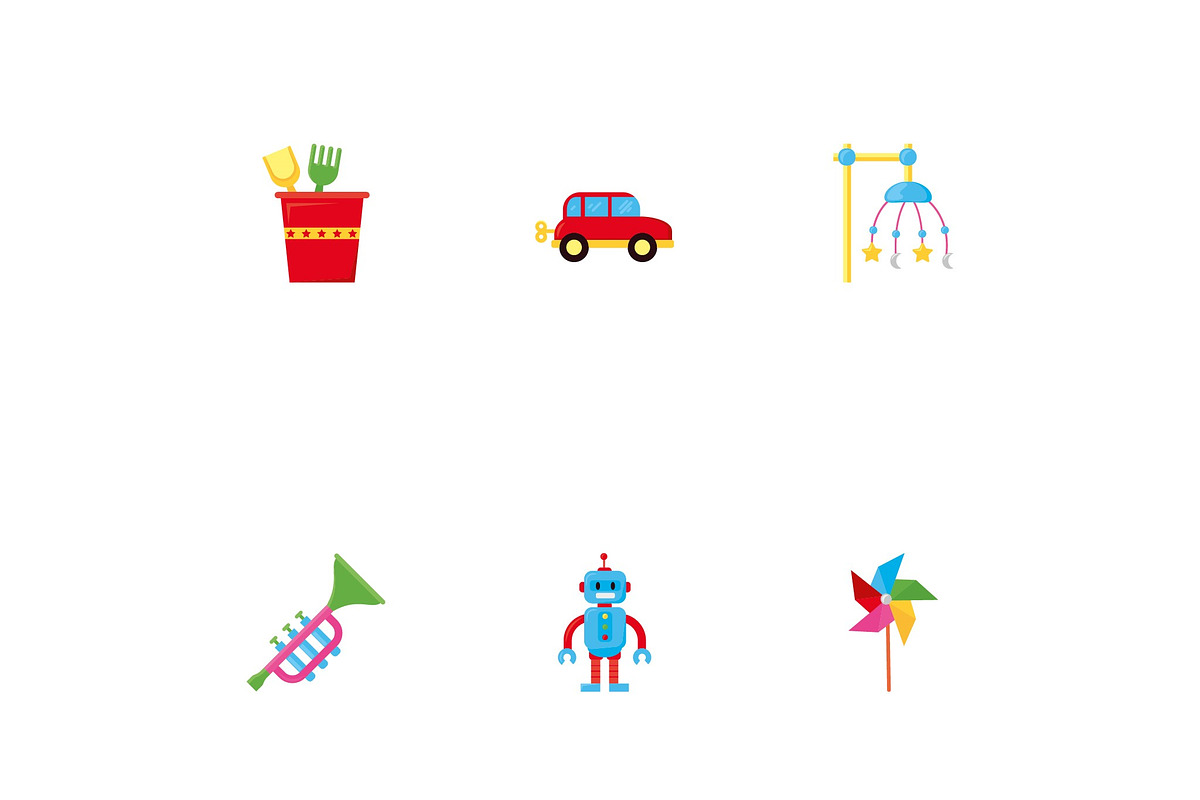 Babies Toys Illustration Design Set, a Templates & Theme by studiogstock (Photo 4 of 4)
