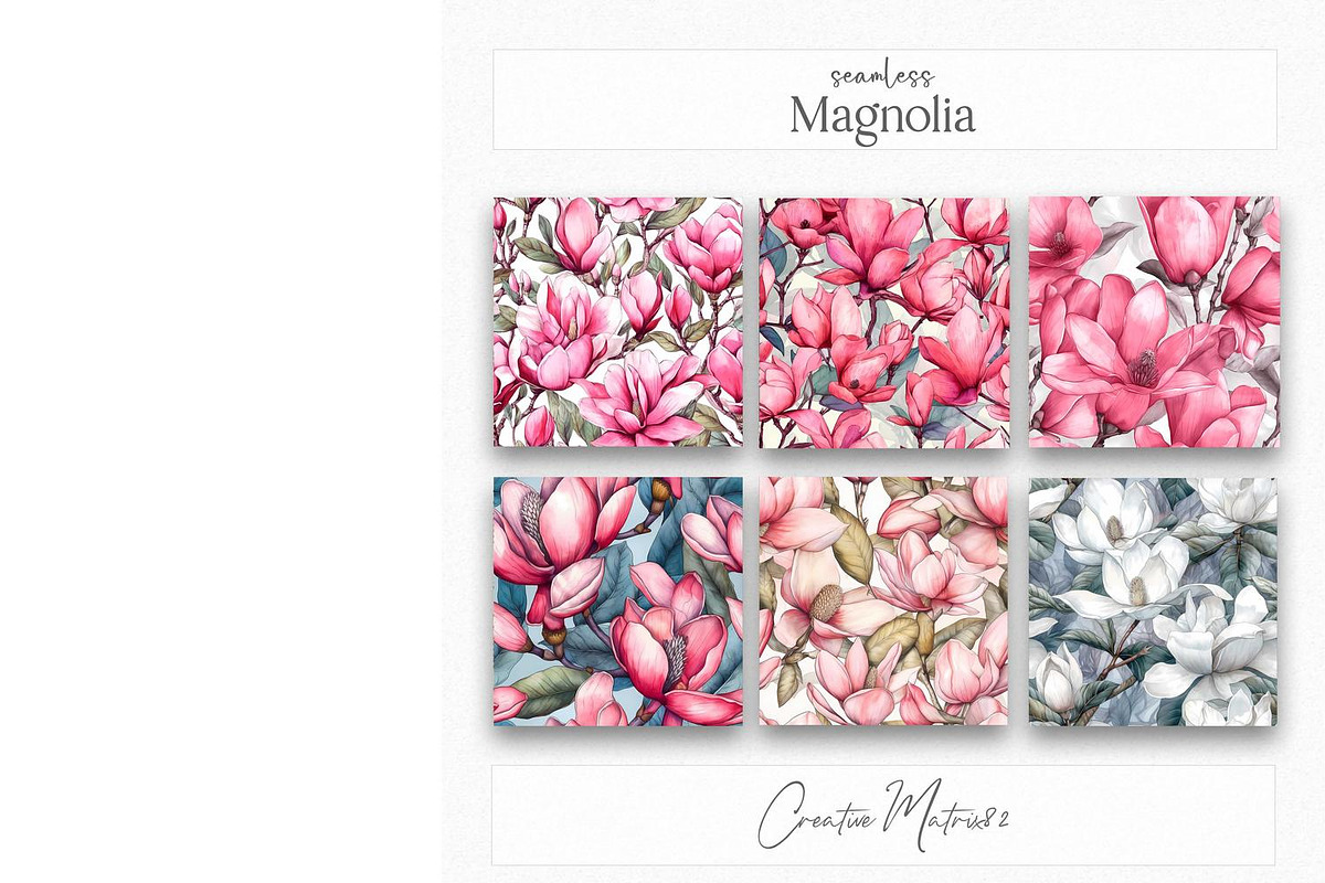 Magnolia Seamless Digital Paper, a Texture Graphic by Creative Matrix82 (Photo 4 of 4)