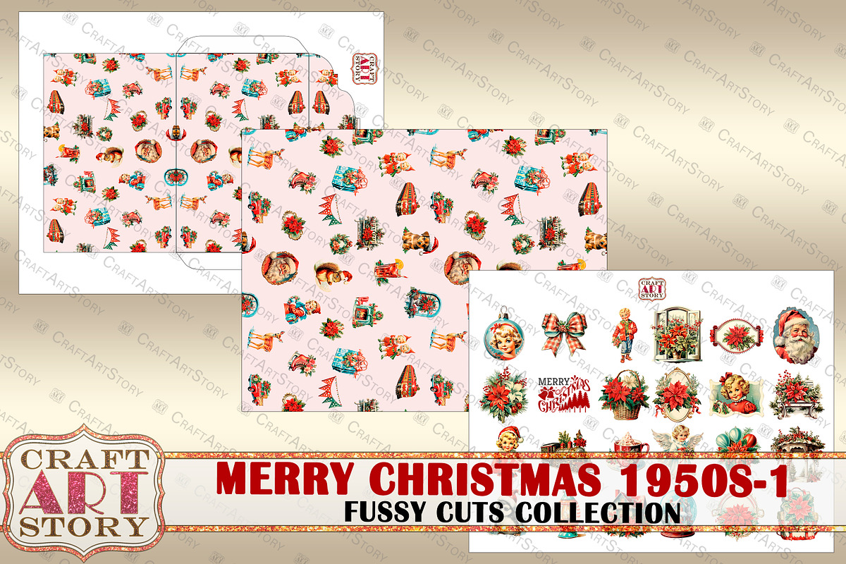 Merry Christmas Fussy-1 Cuts, an Animal Illustration by CraftArtStory (Photo 5 of 6)