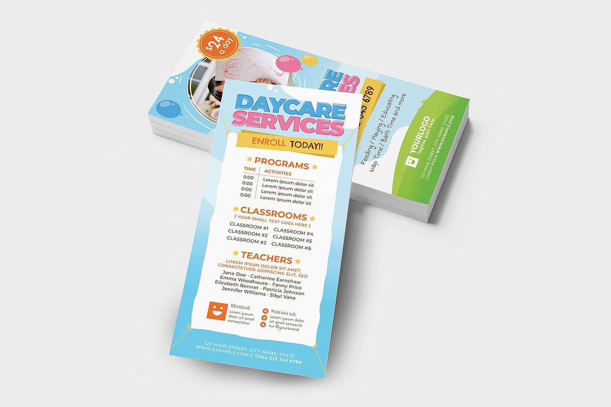 Daycare Flyer Template, a Flyer Template by BrandPacks (Photo 7 of 8)