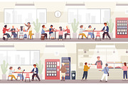 Students at school cafeteria, an Education Illustration by Good Studio (Thumbnail 1 of 4)