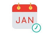 Calendar Flat Icon, a Duotone Icon by Pexelpy (Thumbnail 1 of 2)