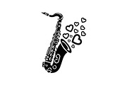 Saxophone Music Love Vector Bundle, an Illustration by Designs_River (Thumbnail 34 of 51)