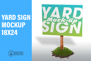 Yard Sign MockUp - 18x24