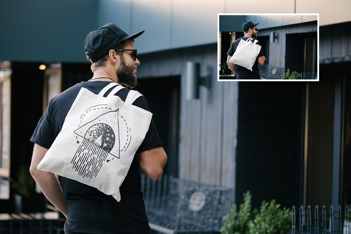 Bags Tote Mockup (OAD113 Liberty), a Merchandise Mockup by Arfis (Photo 9 of 14)