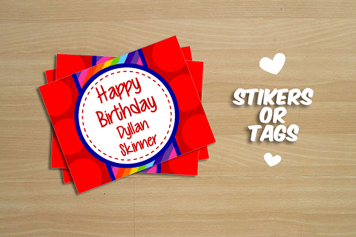 Tags or Stikers for gift, a Card Template by Pegaconleche Papercute
