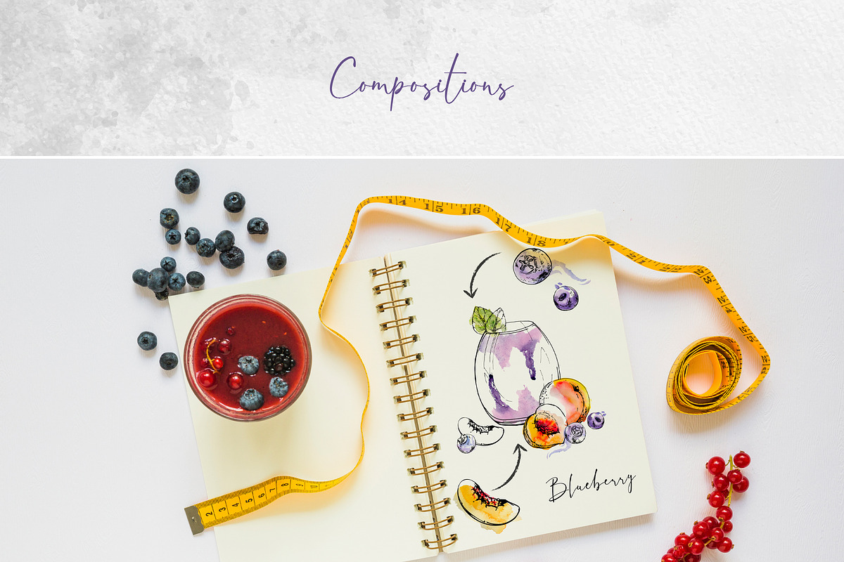 Blueberry smoothies & milkshakes, a Food Illustration by MsFlaffy (Photo 7 of 18)