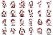 Whimsical Easter Bunny Clipart, an Illustration by designcity5 (Thumbnail 2 of 5)
