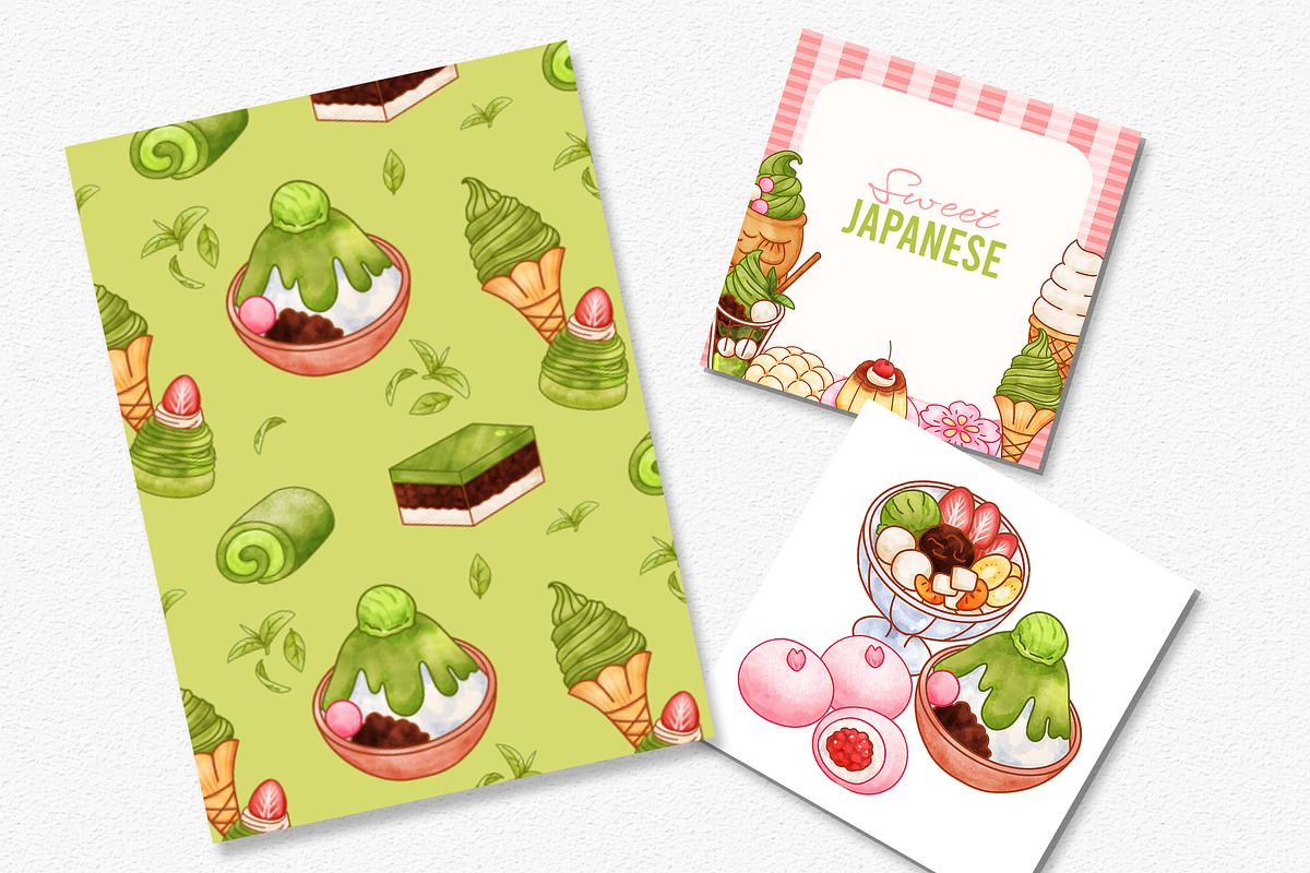 Japanese Desserts Sweet Treats, a Food Illustration by CreativeValuation (Photo 7 of 12)