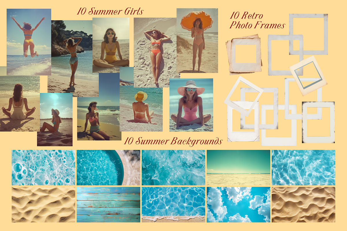 Retro Summer Collage, an Object Graphic by barsrsind (Photo 8 of 10)