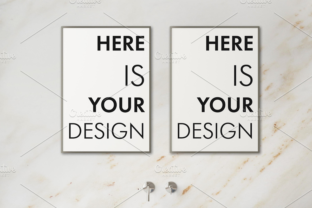 Mockup posters in the bathroom part1, a Print Template by FilL239 (Photo 4 of 11)