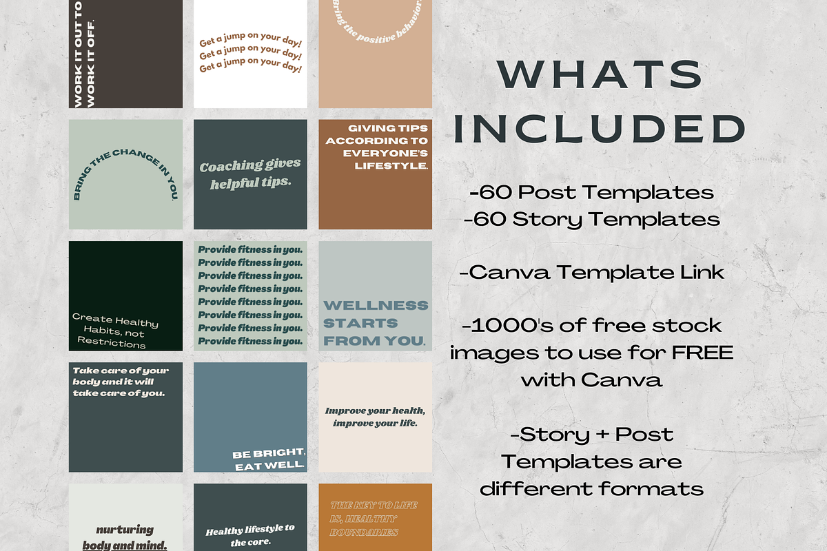 Wellness Canva Instagram Template, a Social Media Template by Social Assumptions (Photo 2 of 6)