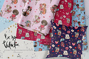 Valentine Doodles Seamless Patterns, a Pattern Graphic by KaramfilaS (Thumbnail 9 of 19)