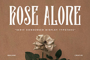 Rose Alone Serif Condensed Display, a Serif Font by Maulana Creative (Thumbnail 1 of 7)