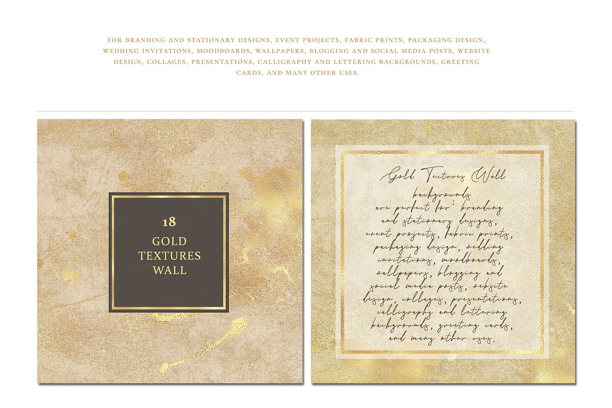 Gold Textured Wall Background, a Texture Graphic by Suna Kosem (Photo 3 of 7)