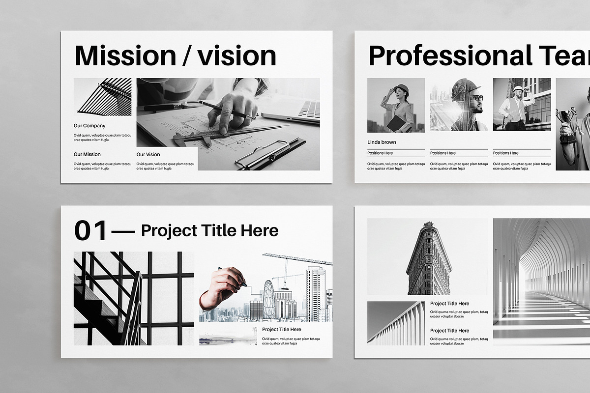 Architecture Portfolio Presentation, a Presentation Template by GoldenGrid Studio (Photo 3 of 6)