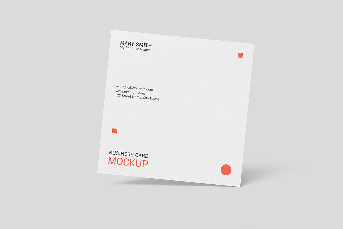 Floating Square Business Card Mockup, an Advertising Mockup by graphypix (Photo 1 of 4)