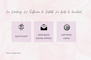 White Floral Wedding Invitation Card, an Invitation Template by TheSimplySereneShop (Thumbnail 5 of 7)