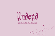 Undead Display - Bloody Font, a Blackletter Font by Beck McCormick (Thumbnail 1 of 10)