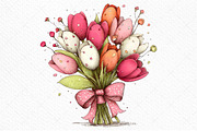Whimsical Spring Tulip Flower Png, an Illustration by Craft Nest (Thumbnail 9 of 11)