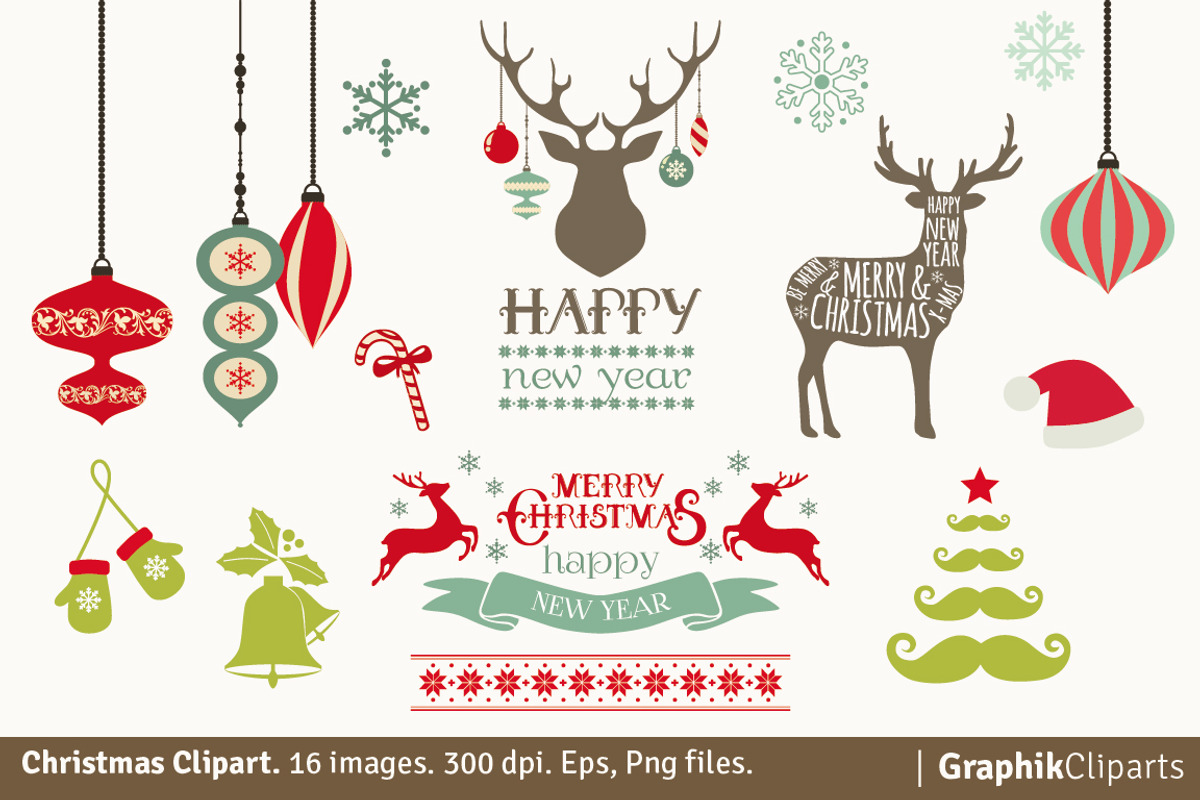 Christmas Clipart, a Decorative Illustration by Chus Moreno Studio