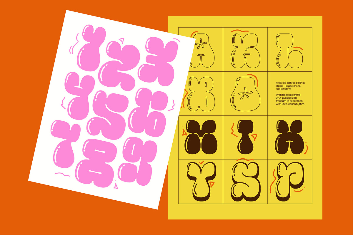 MOMO TOMO - Graffiti Pop Bubble Font, a Sans Serif Font by Casloop Studio (Photo 2 of 9)