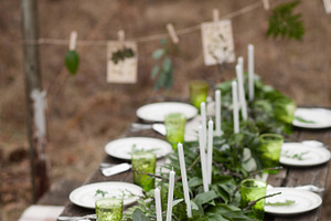 Rustic table setting stock photo containing dinner and dish