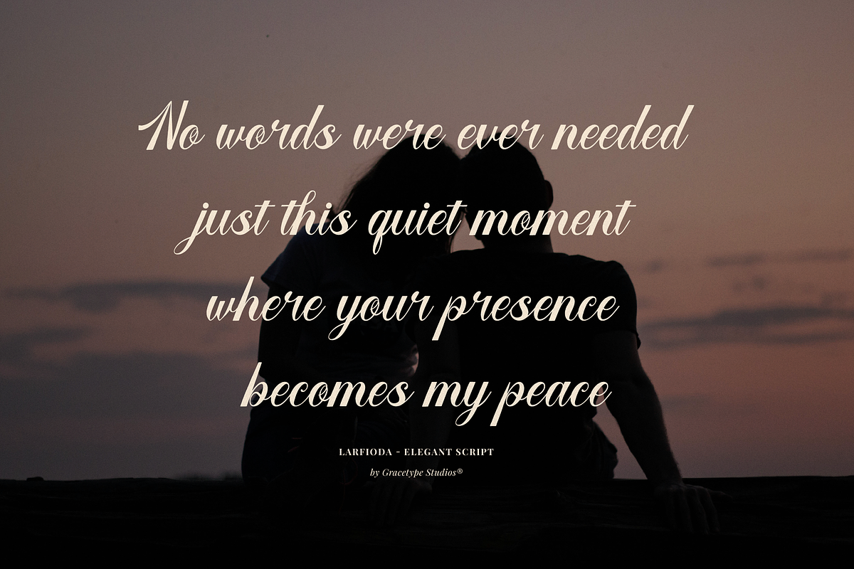 Larfioda | Elegant Script Font, a Script Font by gracetype_studio (Photo 4 of 12)