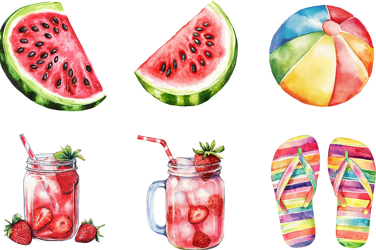 Cute Summer Planner Clipart, an Illustration by Designking (Photo 5 of 5)
