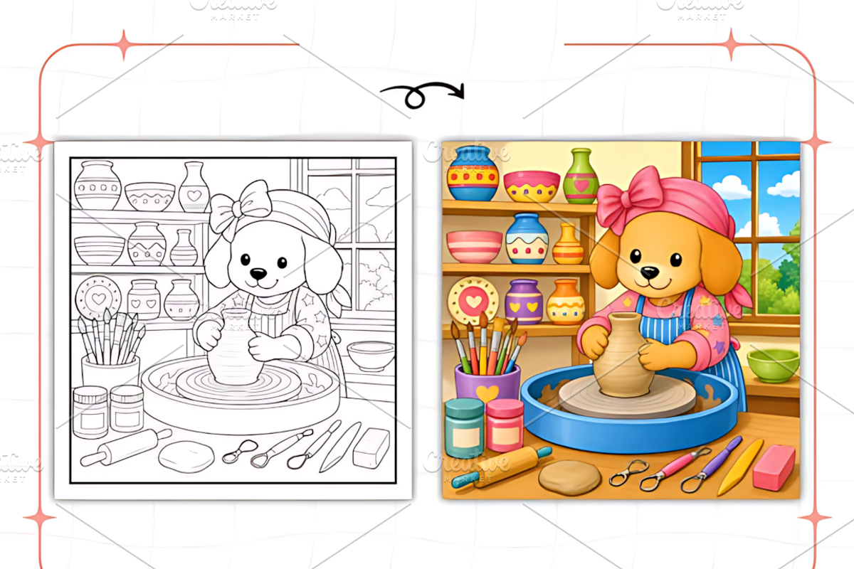 Cozy Careers Cute & Comfy Coloring, an Animal Illustration by Design Station (Photo 2 of 8)