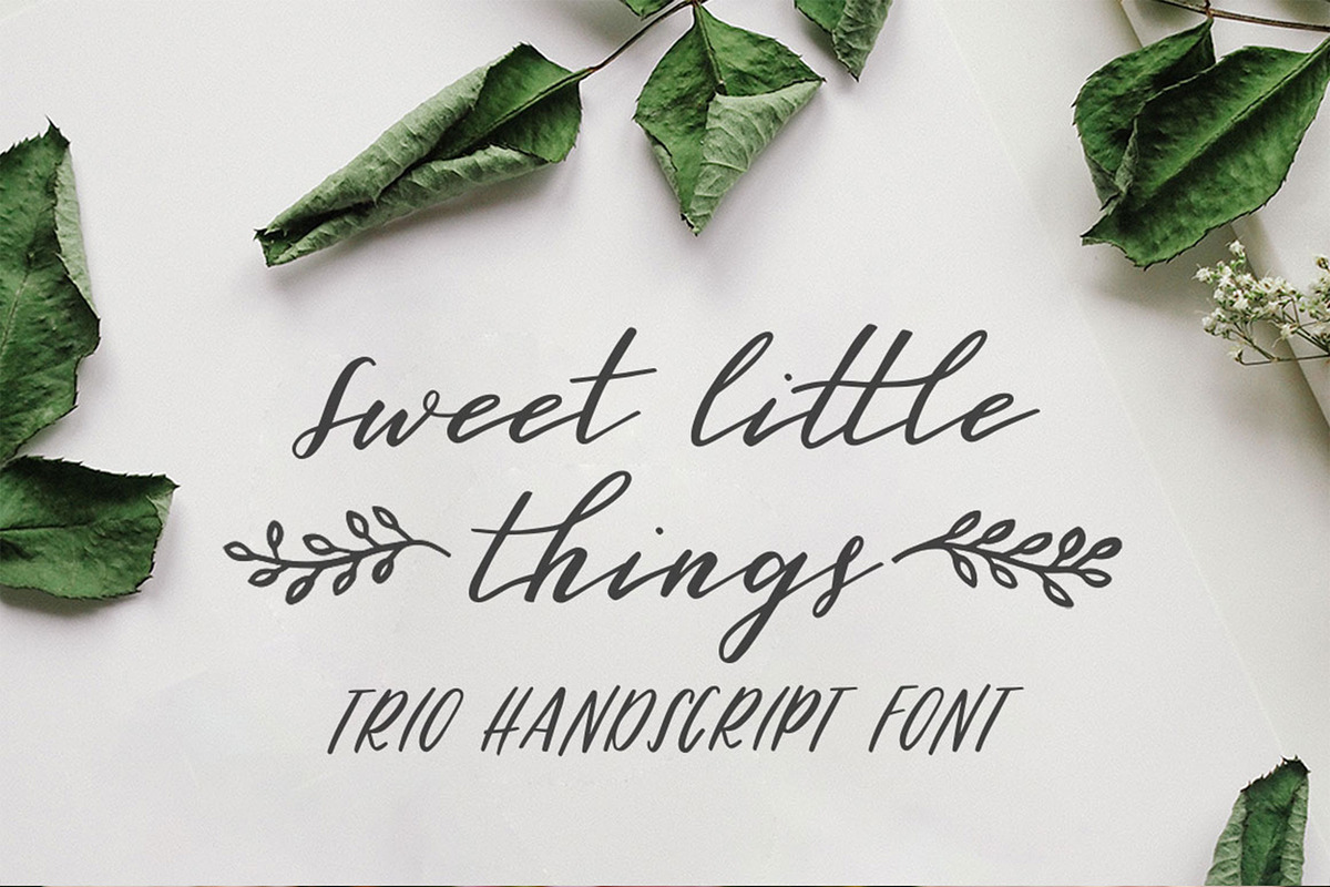 Sweet Little Things Script Font TRIO