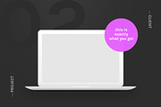MacBook™ Mockup on Black Canvas, a Mac Mockup by eppearance (Thumbnail 2 of 5)