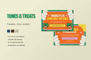 Tunes & Treats - Thank You Card, a Print Template by StreaksideStd (Thumbnail 1 of 3)