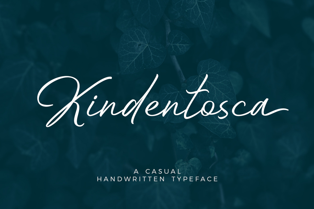 Kindentosca, a Script Font by Aantebas (Photo 1 of 7)