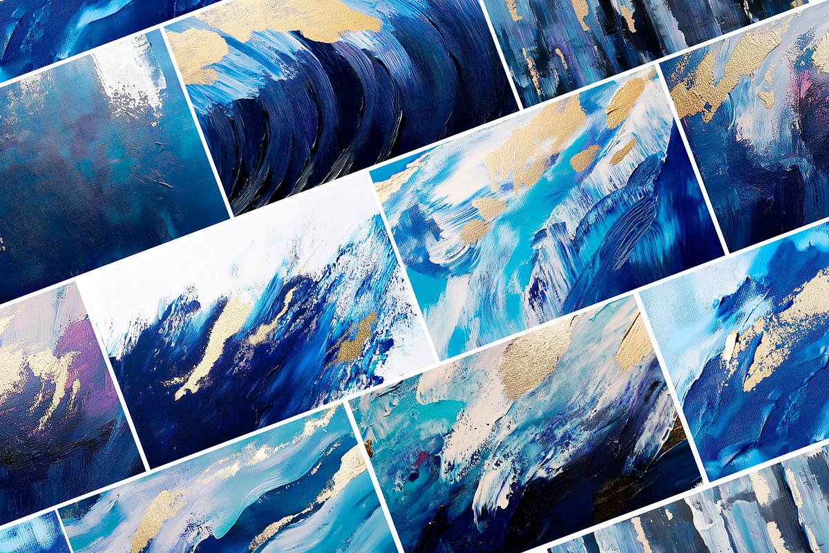 Deep Blue Abstract Backgrounds, a Background Graphic by Elena Dorosh (Photo 4 of 9)