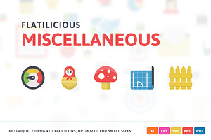 Miscellaneous Flat Icons