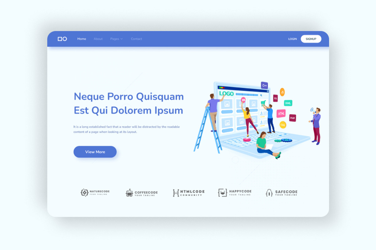 Landing Page Design, a Landing Page Template by Neha Guleria (Photo 1 of 2)