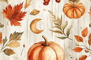 Watercolor Bohemian Fall Seamless, a Pattern Graphic by Printable Treasure (Thumbnail 2 of 3)