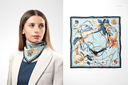 Silk Scarf Mockup Set, a Mask Mockup by Creatsy (Thumbnail 6 of 9)