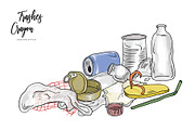 Trashes Vector, a Food Illustration by aniunova (Thumbnail 4 of 4)
