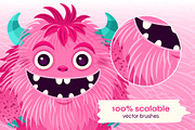 24 Fur Illustrator Brushes, a Brush Add-On by IuliiaSavko (Thumbnail 4 of 11)