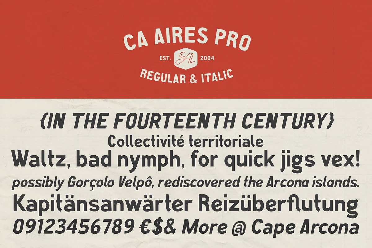 CA Aires Pro, a Sans Serif Font by Cape Arcona Type Foundry (Photo 4 of 7)