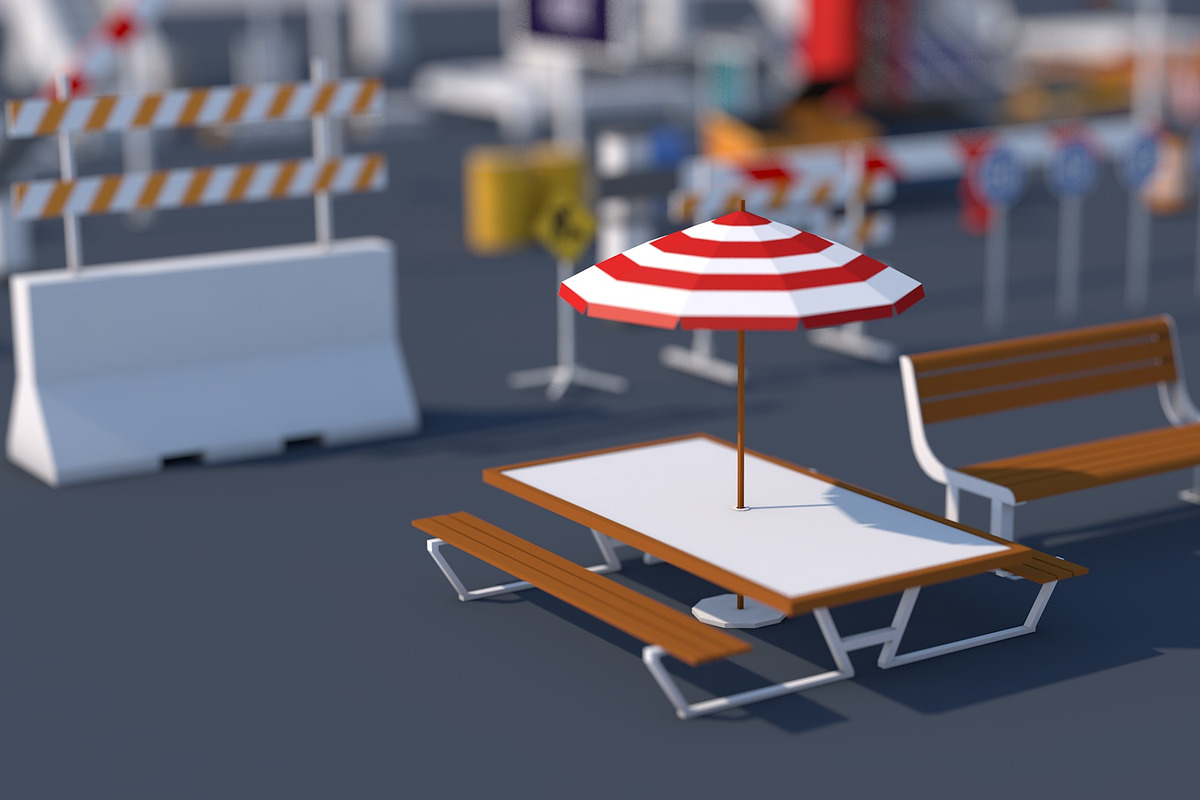 Roads, Rooftop & Street Elements, an Architecture 3D Model by multimedia4ds (Photo 4 of 13)