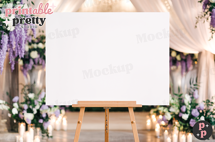Romantic PSD Wedding Sign Mockup